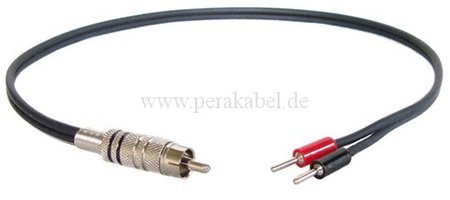 RCA (Cinch)-Stecker auf 2 x Miniatur-Bananenstecker 2mm RCA (Cinch)-Stecker auf 2 x Miniatur-Bananenstecker 2mm