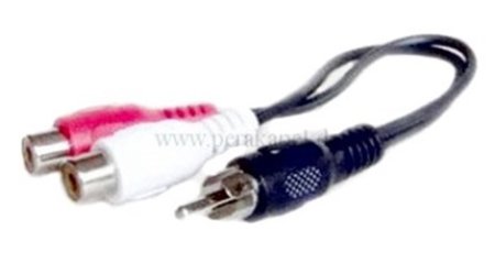 RCA-Stecker auf 2x RCA-Buchsen (standard) 0,20m