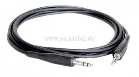 Stereoklinkenstecker 6,3mm auf Stereoklinkenstecker 6,3mm gummierte TÃ¼lle (DAP MC-216)