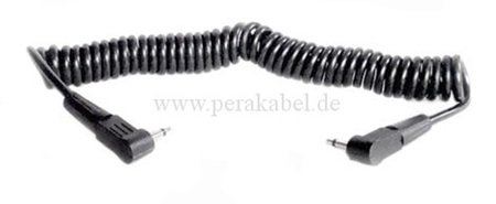 Patchkabel-Spiralkabel Miniklinkenstecker 3,5mm mono gewinkelt