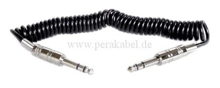 Patchkabel-Spiralkabel Klinkenstecker 6,3mm stereo