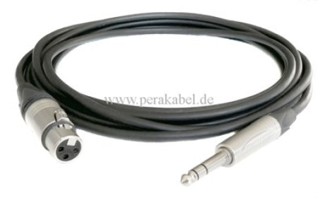 Professionelles Mikrofonkabel-Klinkenstecker 6,3mm Stereo auf XLR-Buchse (Neutrik) Professionelles Mikrofonkabel-Klinkenstecker 6,3mm Stereo auf XLR-Buchse (Neutrik)