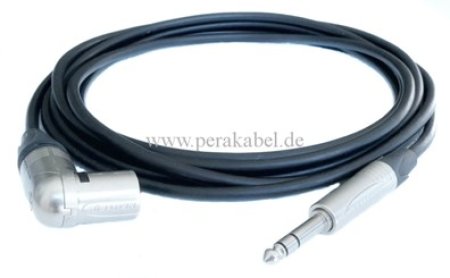 Professionelles Kabel-Klinkenstecker 6,3mm Stereo auf XLR-Stecker gewinkelt (Neutrik)