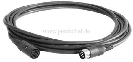 DIN-Stecker 8 polig 262° auf DIN-Buchse 8 polig 262°(Schirm an Pin 2)