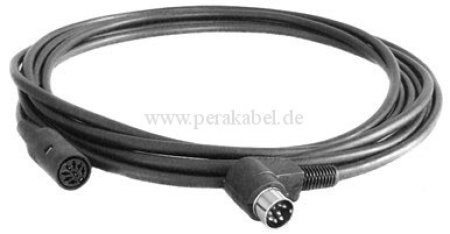 DIN-Stecker gew. auf DIN-Buchse - 8 polig 270°( alle Pins belegt )