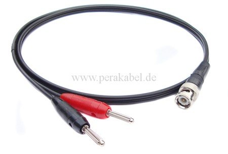 Messleitung-BNC-Stecker auf 2 x Bananenstecker 4mm