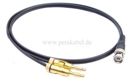 Messleitung-BNC-Stecker  auf 2 x Bananenstecker 4mm verg.