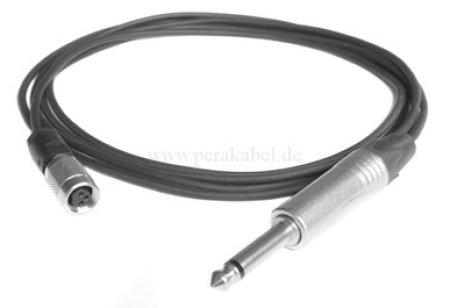 Subminiatur Buchse auf Klinkenstecker 6,3mm mono - Kabel SC-Cicada SO-D14 2x0,14qmm
