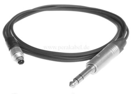 Subminiatur Stecker auf Klinkenstecker 6,3mm stereo - Kabel SC-Cicada SO-D14 2x0,14qmm