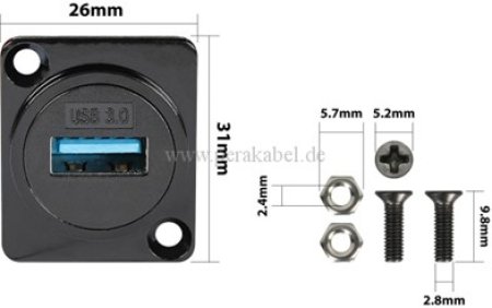 USB-3.0 Einbaubuchse