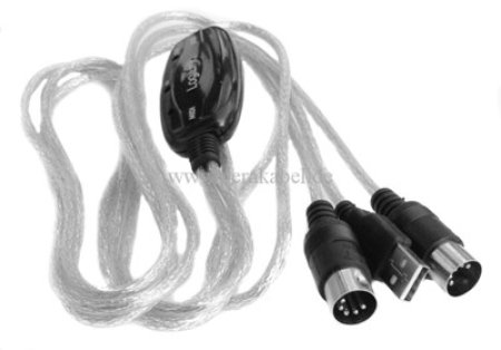 USB-Stecker  auf  2x DIN-Stecker (Midi)
