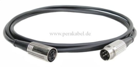 DIN-Stecker 6 polig auf DIN-Buchse 6 polig Deltron (Schirm an Gehäuse)