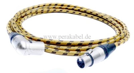 XLR-Stecker Neutrik NC3MRX auf XLR-Buchse Neutrik NC3FXX (Kabel Vintage Tweed)