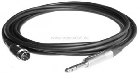 Würfelstecker Deltron auf Klinke 6,3mm stereo Neutrik