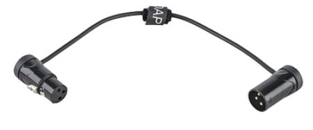 XLR-Stecker gewinkelt auf XLR-Buchse gewinkelt (DAP 3pol)