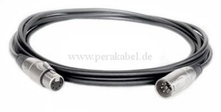 XLR-Stecker 5polig auf XLR-Buchse 5polig (S) - ( 4x 0,14qmm)