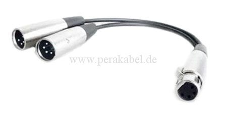 XLR-Buchse 4 polig auf 2 x XLR-Stecker 4 polig