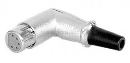 XLR-Stecker 5polig auf XLR-Buchse gewinkelt 5polig