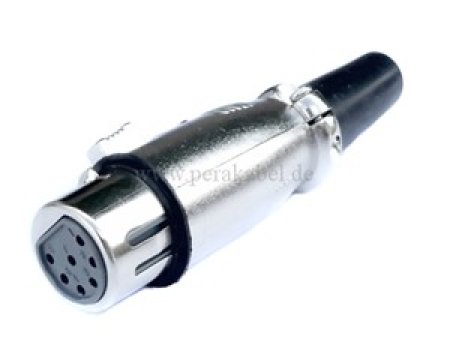XLR-Stecker auf XLR-Buchse-7polig / Schirm an Geh. ( Mikrofonkabel )