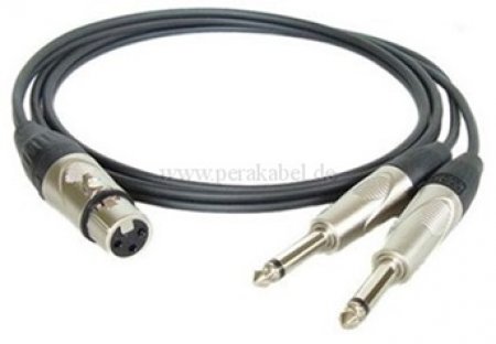 XLR-Buchse DAP auf 2 x Klinkenstecker 6,3mm DAP (8x4/2x 0,22qmm)