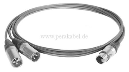 XLR-Buchse Neutrik auf 2 x XLR-Stecker Neutrik (Klotz IY 205)