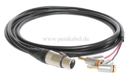 Lautsprecherkabel (Boxenkabel) XLR-Buchse auf Bananenstecker gewinkelt Lautsprecherkabel (Boxenkabel) XLR-Buchse auf Bananenstecker gewinkelt