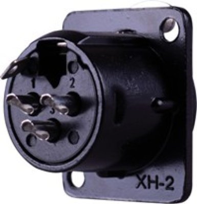 XLR Flanschbuchse 3 polig Einbau Typ-D