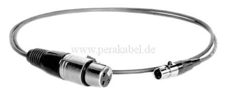 XLR-Buchse 3pol auf Mini XLR-Buchse 3pol ( 2x 0,22qmm )