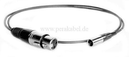XLR-Buchse 3pol auf Mini XLR-Stecker 3pol ( 2x 0,22qmm )