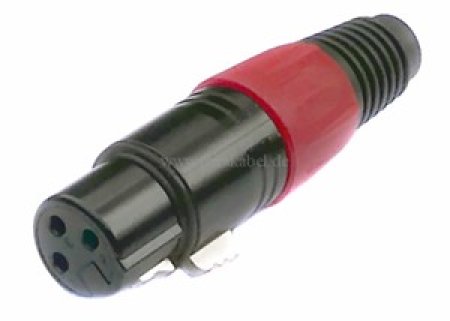 XLR-Buchse schwarz ( Schraubkappe Plastik )