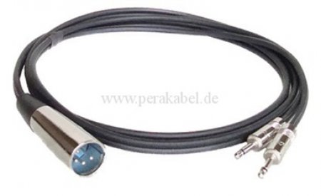 XLR-Stecker 4 polig auf 2x Miniklinkenstecker