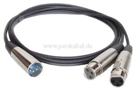 XLR-Stecker 4 polig auf 2 XLR-Buchsen 3 polig