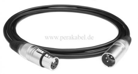 XLR-Stecker 4polig auf XLR-Buchse 4polig ( Schirm an Gehäuse )