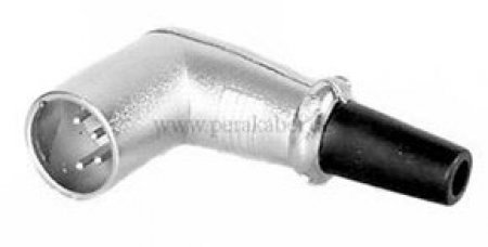 XLR-Buchse 4polig  auf XLR-Stecker gewinkelt 4polig ( Mic-D/D3 )
