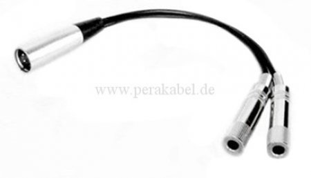XLR-Stecker 5 polig auf 2x Klinkenbuchsen 6,3mm stereo