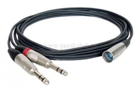 XLR-Stecker 5 polig auf 2 Klinkenstecker stereo
