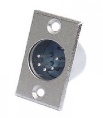 XLR Flanschstecker Einbau  ( 4 polig )