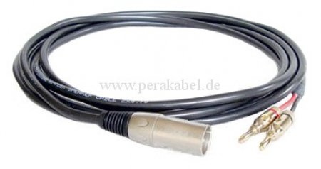 Lautsprecherkabel (Boxenkabel) XLR-Stecker auf 2 Bananenstecker
