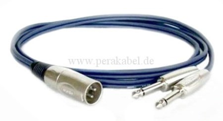 XLR-Stecker auf 2 x Klinkenstecker 6,3mm metall mono DAP AV-48