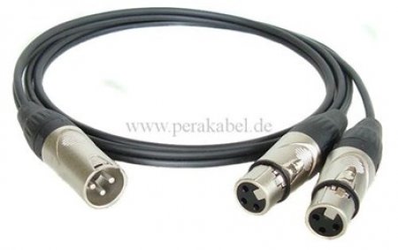 Y-Kabel-XLR-Stecker auf 2 x XLR-Buchsen (DAP X-type)