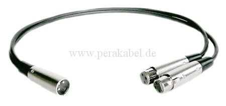 XLR-Stecker auf 2 x XLR-Buchsen ( standard )