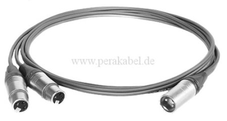 XLR-Stecker Neutrik auf 2 x XLR-Buchse Neutrik (Klotz IY 205)