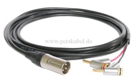 Lautsprecherkabel (Boxenkabel) XLR-Stecker auf Bananenstecker gewinkelt