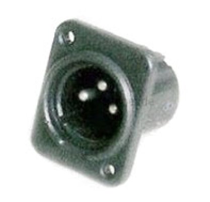XLR Flanschstecker Einbau plastik 3 polig