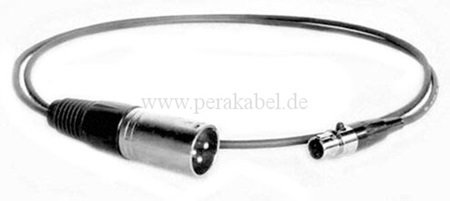 XLR-Stecker 3pol auf Mini XLR-Buchse 3pol ( 2x 0,22qmm )