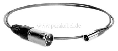XLR-Stecker 3pol auf Mini XLR-Stecker 3pol ( 2x 0,22qmm )