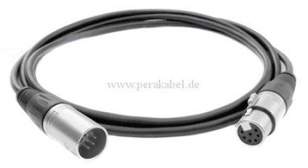 XLR-Stecker auf XLR-Buchse 7polig Schraubkappe Plastik (Kabel 7x0,34qmm)