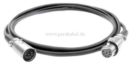 XLR-Stecker 7polig auf XLR-Buchse 7polig / Schirm an Geh. ( Mikrofonkabel )