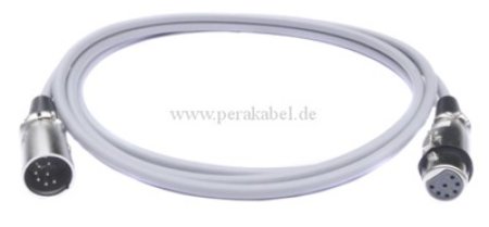 XLR-Stecker 7polig auf XLR-Buchse 7polig (Kabel 7x0,25qmm) XLR-Stecker 7polig auf XLR-Buchse 7polig (Kabel 7x0,25qmm)