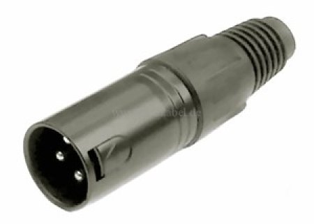 XLR-Stecker schwarz ( Schraubkappe Plastik )